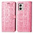 Custodia Portafoglio In Pelle Fantasia Modello Cover con Supporto S03D per Motorola Moto G53 5G Rosa