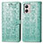 Custodia Portafoglio In Pelle Fantasia Modello Cover con Supporto S03D per Motorola Moto G53 5G Verde