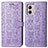 Custodia Portafoglio In Pelle Fantasia Modello Cover con Supporto S03D per Motorola Moto G53j 5G Viola