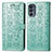 Custodia Portafoglio In Pelle Fantasia Modello Cover con Supporto S03D per Motorola Moto G62 5G Verde