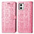 Custodia Portafoglio In Pelle Fantasia Modello Cover con Supporto S03D per Motorola Moto G73 5G Rosa