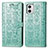 Custodia Portafoglio In Pelle Fantasia Modello Cover con Supporto S03D per Motorola Moto G73 5G Verde