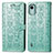 Custodia Portafoglio In Pelle Fantasia Modello Cover con Supporto S03D per Nokia C12 Plus Verde