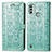 Custodia Portafoglio In Pelle Fantasia Modello Cover con Supporto S03D per Nokia C31 Verde