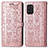 Custodia Portafoglio In Pelle Fantasia Modello Cover con Supporto S03D per Nokia G100 Oro Rosa