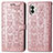 Custodia Portafoglio In Pelle Fantasia Modello Cover con Supporto S03D per Nothing Phone 2 Oro Rosa