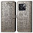 Custodia Portafoglio In Pelle Fantasia Modello Cover con Supporto S03D per OnePlus 10T 5G Grigio