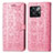 Custodia Portafoglio In Pelle Fantasia Modello Cover con Supporto S03D per OnePlus 10T 5G Rosa