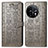 Custodia Portafoglio In Pelle Fantasia Modello Cover con Supporto S03D per OnePlus 11 5G Grigio