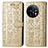 Custodia Portafoglio In Pelle Fantasia Modello Cover con Supporto S03D per OnePlus 11 5G Oro