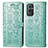 Custodia Portafoglio In Pelle Fantasia Modello Cover con Supporto S03D per OnePlus 9 Pro 5G Verde