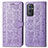 Custodia Portafoglio In Pelle Fantasia Modello Cover con Supporto S03D per OnePlus 9 Pro 5G Viola