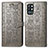 Custodia Portafoglio In Pelle Fantasia Modello Cover con Supporto S03D per OnePlus 9R 5G Grigio