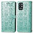 Custodia Portafoglio In Pelle Fantasia Modello Cover con Supporto S03D per OnePlus 9R 5G Verde