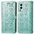 Custodia Portafoglio In Pelle Fantasia Modello Cover con Supporto S03D per OnePlus Nord 2 5G Verde