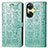 Custodia Portafoglio In Pelle Fantasia Modello Cover con Supporto S03D per OnePlus Nord CE 3 5G Verde