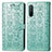 Custodia Portafoglio In Pelle Fantasia Modello Cover con Supporto S03D per OnePlus Nord CE 5G Verde