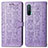 Custodia Portafoglio In Pelle Fantasia Modello Cover con Supporto S03D per OnePlus Nord CE 5G Viola