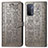 Custodia Portafoglio In Pelle Fantasia Modello Cover con Supporto S03D per OnePlus Nord N200 5G Grigio