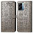 Custodia Portafoglio In Pelle Fantasia Modello Cover con Supporto S03D per OnePlus Nord N300 5G Grigio