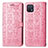 Custodia Portafoglio In Pelle Fantasia Modello Cover con Supporto S03D per Oppo A16K Rosa