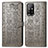 Custodia Portafoglio In Pelle Fantasia Modello Cover con Supporto S03D per Oppo A94 5G Grigio