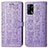 Custodia Portafoglio In Pelle Fantasia Modello Cover con Supporto S03D per Oppo A95 4G Viola