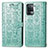 Custodia Portafoglio In Pelle Fantasia Modello Cover con Supporto S03D per Oppo F19 Pro Verde