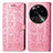 Custodia Portafoglio In Pelle Fantasia Modello Cover con Supporto S03D per Oppo Find X6 5G Rosa