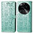 Custodia Portafoglio In Pelle Fantasia Modello Cover con Supporto S03D per Oppo Find X6 5G Verde