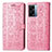 Custodia Portafoglio In Pelle Fantasia Modello Cover con Supporto S03D per Oppo K10 5G India Rosa