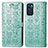 Custodia Portafoglio In Pelle Fantasia Modello Cover con Supporto S03D per Oppo Reno6 5G Verde