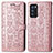 Custodia Portafoglio In Pelle Fantasia Modello Cover con Supporto S03D per Oppo Reno6 Pro 5G India