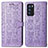 Custodia Portafoglio In Pelle Fantasia Modello Cover con Supporto S03D per Oppo Reno6 Pro 5G India Viola