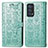 Custodia Portafoglio In Pelle Fantasia Modello Cover con Supporto S03D per Oppo Reno6 Pro 5G Verde