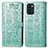 Custodia Portafoglio In Pelle Fantasia Modello Cover con Supporto S03D per Oppo Reno6 Z 5G Verde