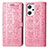 Custodia Portafoglio In Pelle Fantasia Modello Cover con Supporto S03D per Oppo Reno7 A Rosa