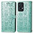 Custodia Portafoglio In Pelle Fantasia Modello Cover con Supporto S03D per Oppo Reno7 Pro 5G Verde