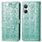 Custodia Portafoglio In Pelle Fantasia Modello Cover con Supporto S03D per Realme 10 Pro 5G Verde