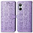 Custodia Portafoglio In Pelle Fantasia Modello Cover con Supporto S03D per Realme 10 Pro 5G Viola