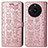 Custodia Portafoglio In Pelle Fantasia Modello Cover con Supporto S03D per Realme 11 Pro 5G Oro Rosa