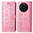 Custodia Portafoglio In Pelle Fantasia Modello Cover con Supporto S03D per Realme 11 Pro 5G Rosa