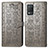 Custodia Portafoglio In Pelle Fantasia Modello Cover con Supporto S03D per Realme 8 5G Grigio