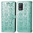 Custodia Portafoglio In Pelle Fantasia Modello Cover con Supporto S03D per Realme 8 5G Verde