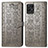 Custodia Portafoglio In Pelle Fantasia Modello Cover con Supporto S03D per Realme 8i Grigio