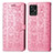 Custodia Portafoglio In Pelle Fantasia Modello Cover con Supporto S03D per Realme 8i Rosa