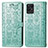 Custodia Portafoglio In Pelle Fantasia Modello Cover con Supporto S03D per Realme 8i Verde