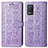 Custodia Portafoglio In Pelle Fantasia Modello Cover con Supporto S03D per Realme 9 5G India Viola