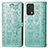 Custodia Portafoglio In Pelle Fantasia Modello Cover con Supporto S03D per Realme GT Master 5G Verde