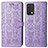 Custodia Portafoglio In Pelle Fantasia Modello Cover con Supporto S03D per Realme GT Master 5G Viola